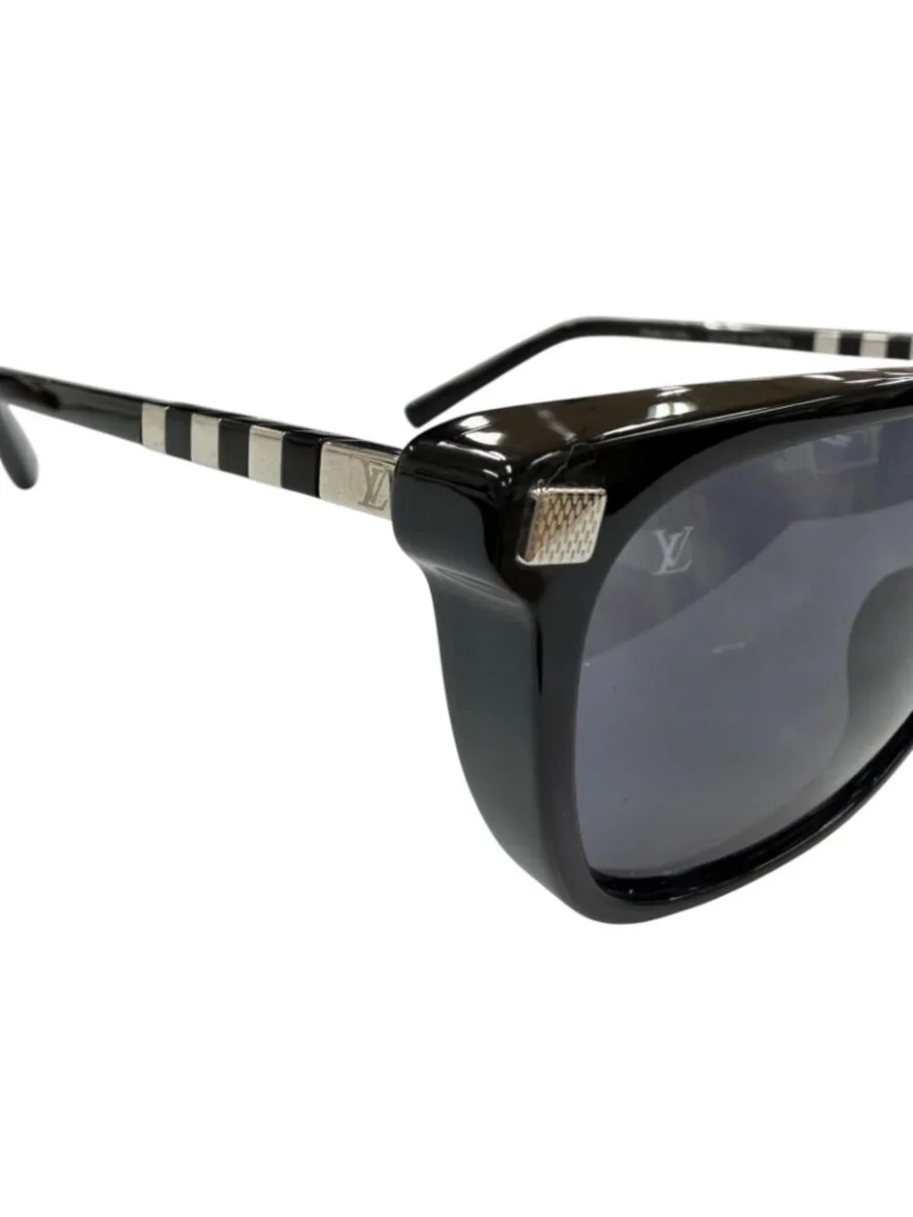 Louis Vuitton Conviction Sunglasses Black Silver 57 18 Demo Lens Eyewear